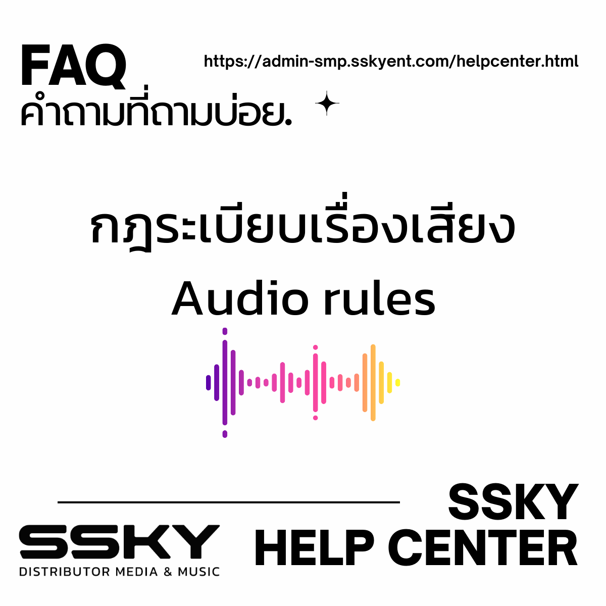 กฎระเบียบเรื่องเสียง Audio rules